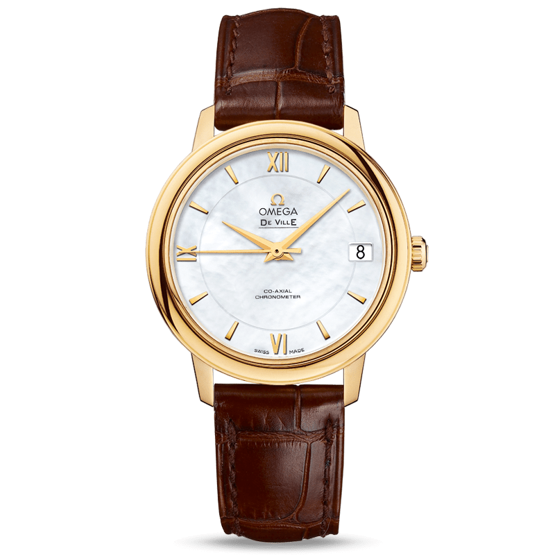 [9.8新]欧米茄碟飞18K黄金自动机械手表女424.53.33.20.05.002