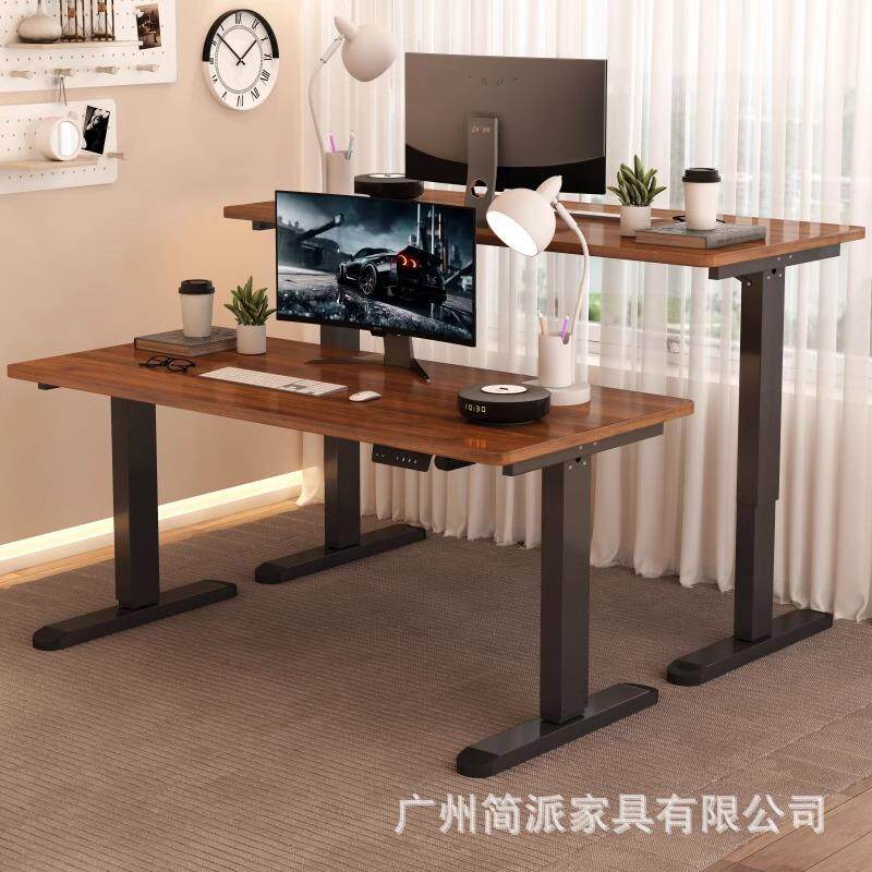 电竞桌子电脑桌台式家用办公桌椅套装简易卧室书桌升降学习写字桌