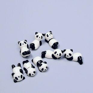 Ceramic Supp 2pcs Panda Stand Kitchen Holder Cute Chopsticks