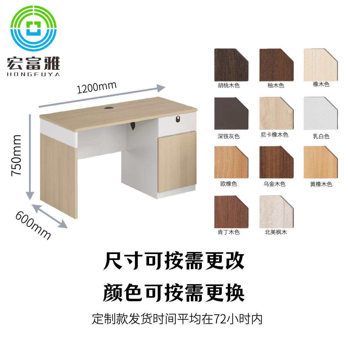 源头工厂电脑桌职员桌木制简约办公桌单人位屏风办公家具桌椅组合