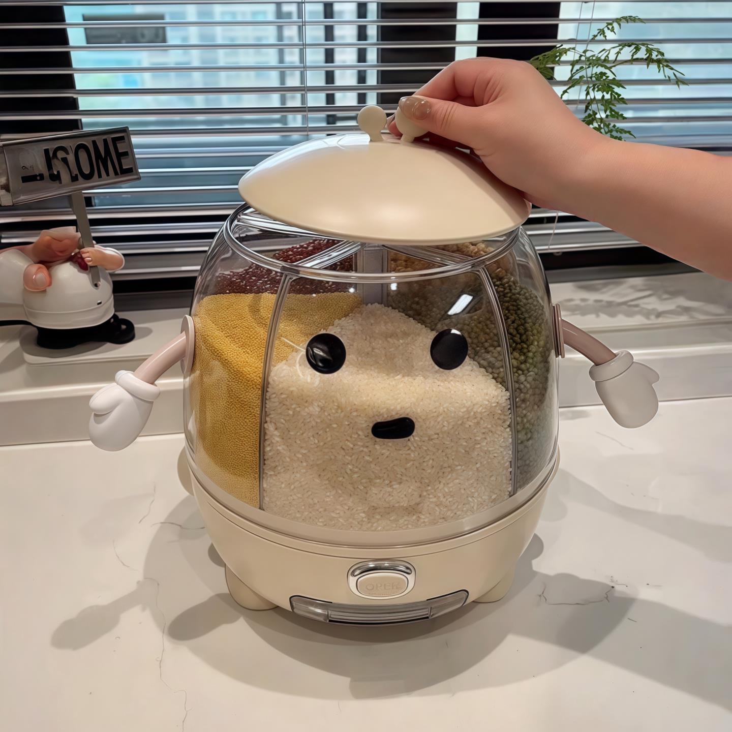 防蛀虫米桶食品级家用密封防潮储物罐大容量可旋转五谷杂粮收纳盒
