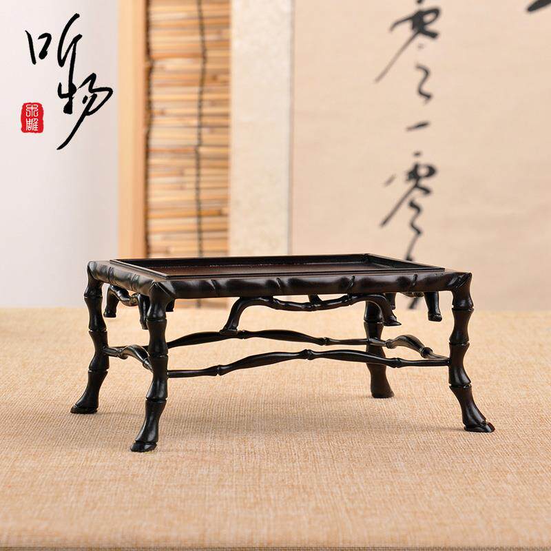 红酸枝木工艺品摆件底座实木质长方形奇石底座花盆景茶壶玉器底座