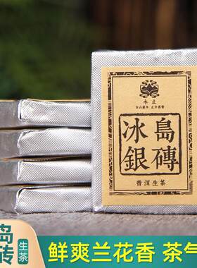 冰岛普洱生茶 勐库早春古树冰岛银砖迷你方砖 口粮茶独立小包装