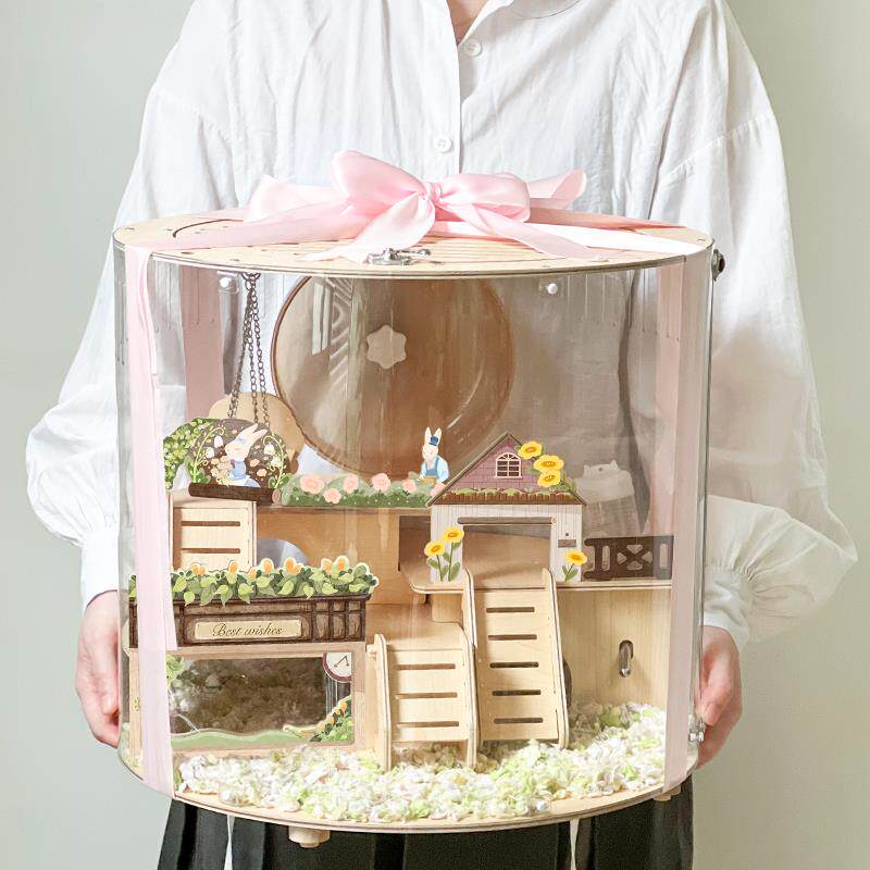 仓鼠笼子生日礼物金丝熊豪华女生520送女朋友六一儿童节超大别墅