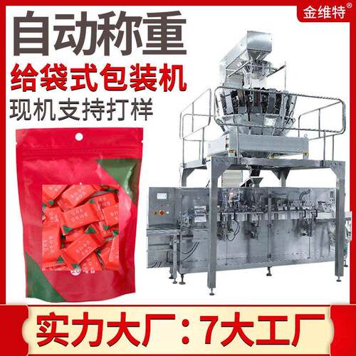 小袋装压缩毛巾装袋机 便捷洗脸巾包装机 给袋式拉链袋包装机