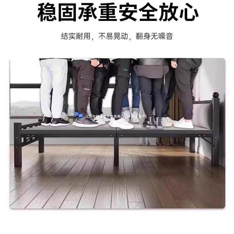 折叠床家用单人床简易午休小床便携一米成人宿舍加床双人硬板铁床