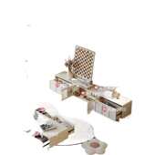 法式 高端小户型客厅家用收纳储物柜地柜 奶油风茶几电视柜2025新款