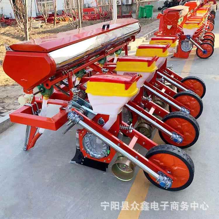 福建家用种玉米的机子行距可调多行可选精播1粒深施肥黄豆点播机