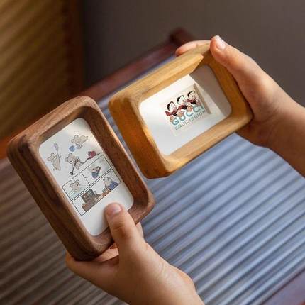 实木相框摆台榫卯56寸寸8寸质感装ALSMSM01裱挂墙做成件印洗照片