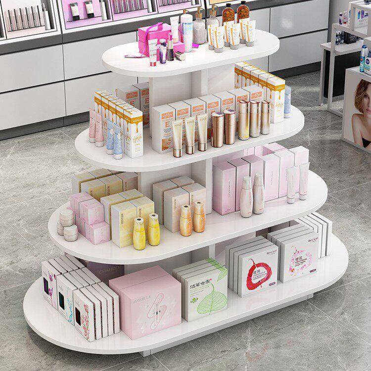 中岛展示柜流水台鲜花店产品陈列超市堆头置物礼品护肤化妆品货架