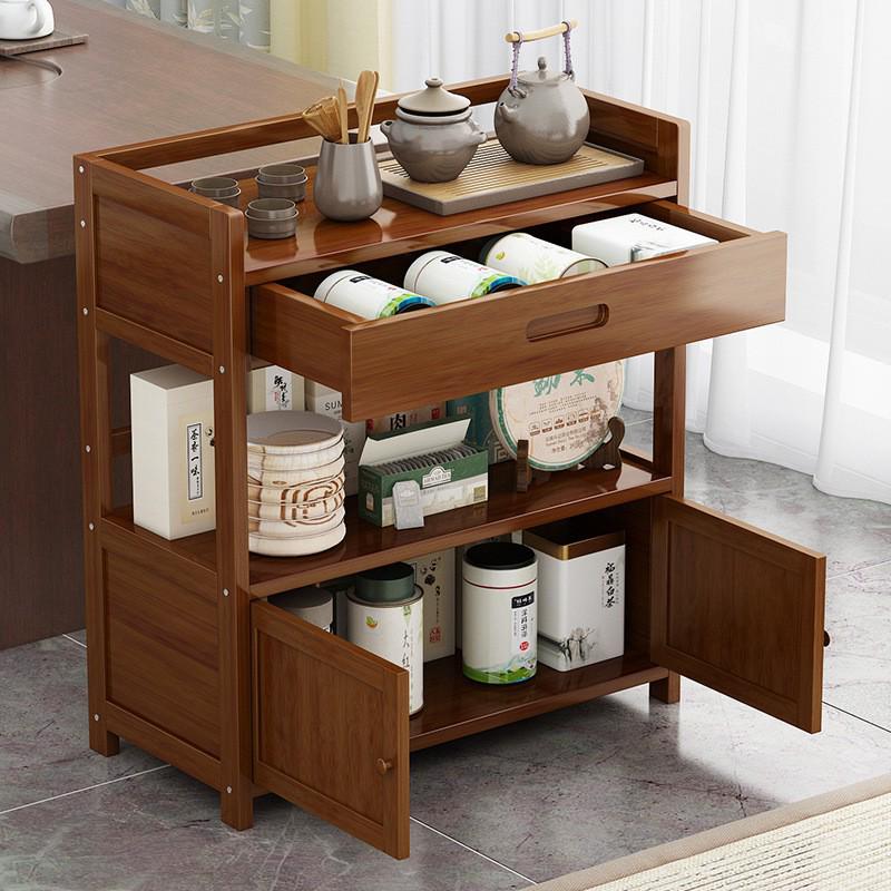 茶水柜落地家用餐边柜多层客厅置物架泡茶台办公室茶具茶叶收纳柜