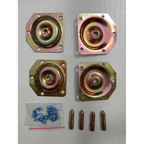 倾斜加厚固定铁片手工家俱连接片沙发凳桌腿配件垂直固定件M8螺孔