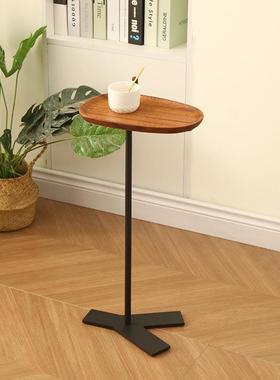 胡桃木沙发边几迷茶你型小实HD101233木小户小型客厅复古创意边桌