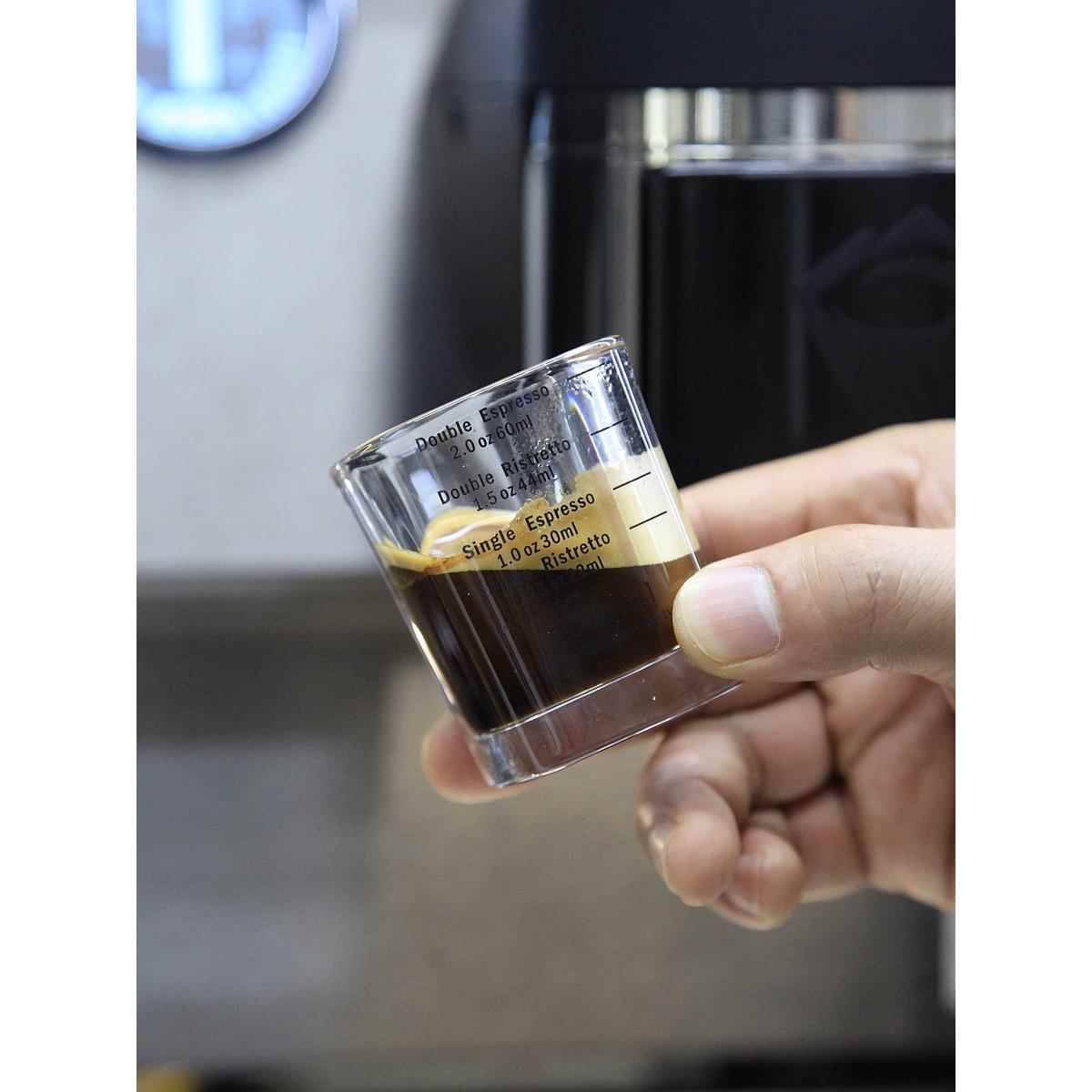 现货BCnmviku加厚玻璃咖啡杯单品意式浓缩杯盎司杯刻度量杯60ml