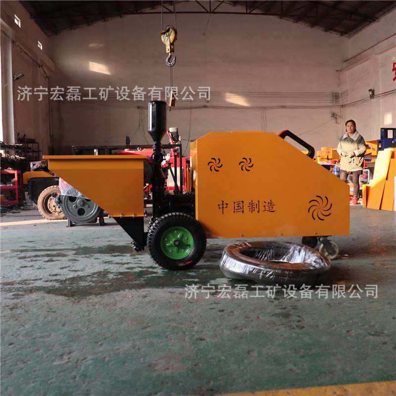 新款双缸柱塞泵11kw大功率卧式砂浆喷涂机砂浆喷涂机螺杆式注浆泵