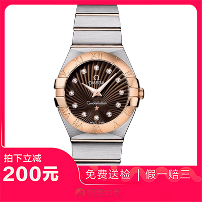 捡漏未使用99新欧米茄星座间金石英女士手表123.20.24.60.63.001