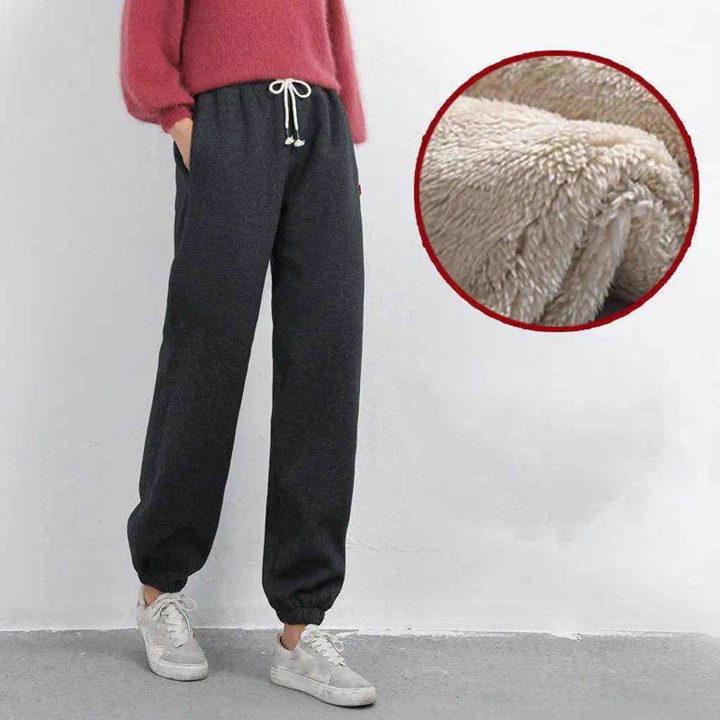 Women Winter Warm Leggings Thick Trousers Warm Fleece Plus S