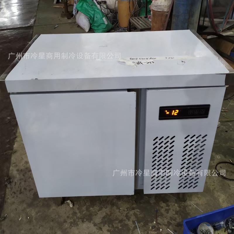 单门小型工作台冰柜商用冷冻操作台冰箱卧式不锈钢雪柜
