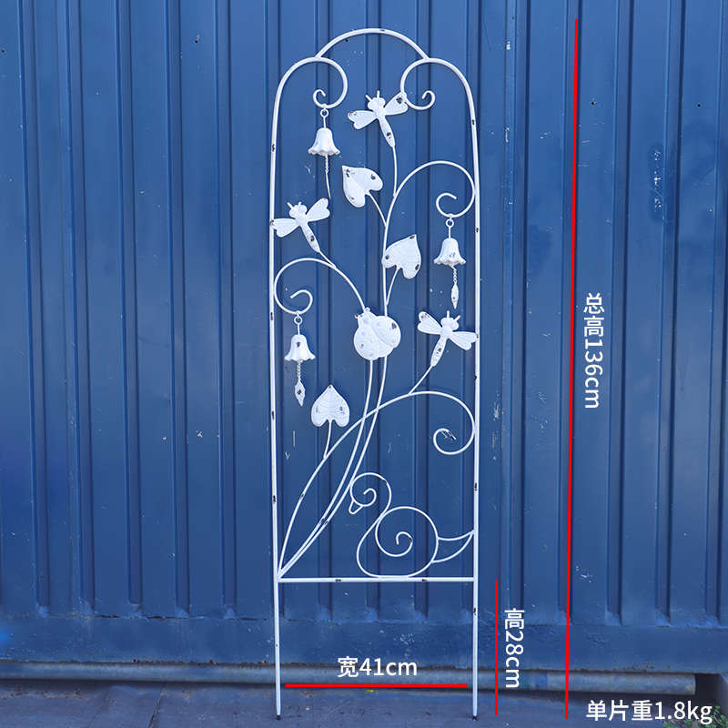 架铃铛铁花插片风铃 欧式铁线莲爬藤架艺花插  花插藤架 爬植物