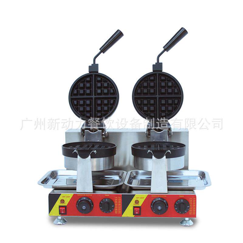 商用旋转华夫炉 深格华夫饼 双头华夫饼设备 格子Q松饼机 电饼铛