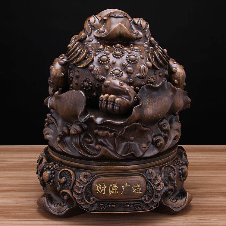 招财金蟾摆件大号三足蟾蜍开业礼品聚宝金蝉店铺饭店收银台装饰品
