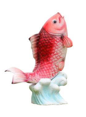 玻璃钢发光动物雕塑户外彷真鱼模型锦鲤摆件餐厅饭店门口创意装饰