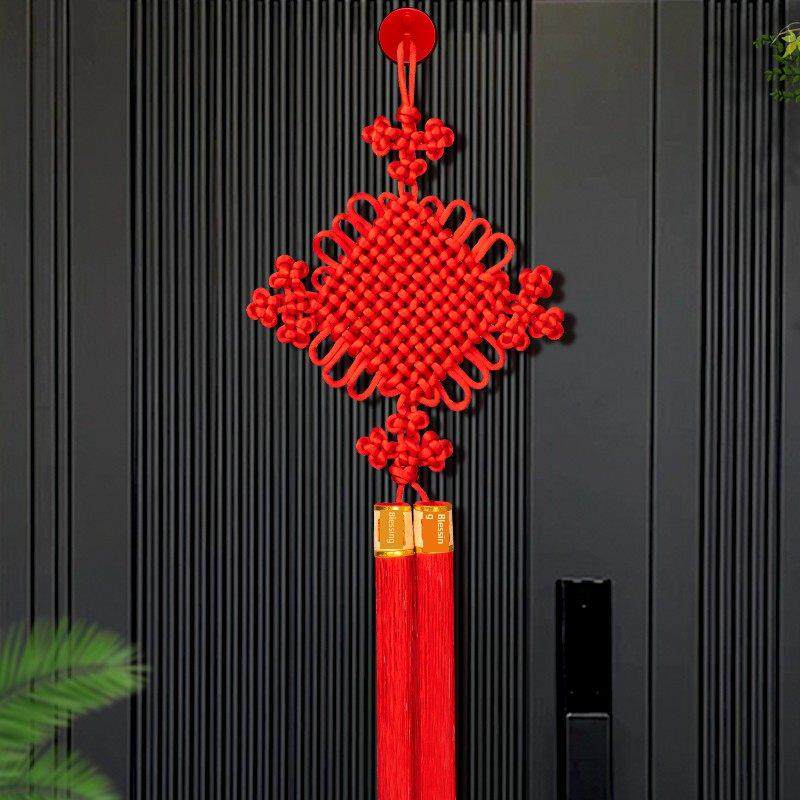 2025高档中国结挂件乔迁入户门挂饰手工编织大红平安结镇宅新款小