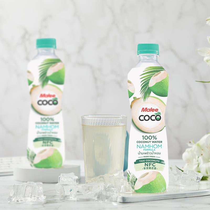 泰国进口Malee玛丽香水椰子水饮料350ml*24瓶装0添加蔗糖电解质水