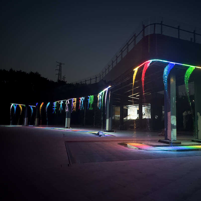 数码水帘装饰项目工程公园七彩水幕墙光纤数字水幕艺术瀑布,五金/工具,光纤,淘宝优惠券,粉丝福利购,淘宝优惠卷
