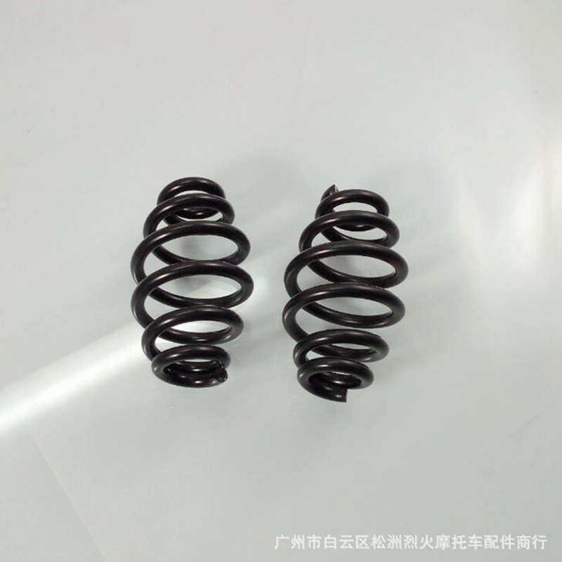 摩托车配件 哈雷巡航太子车 改装复古弹簧单座 弹簧黑色3寸一对