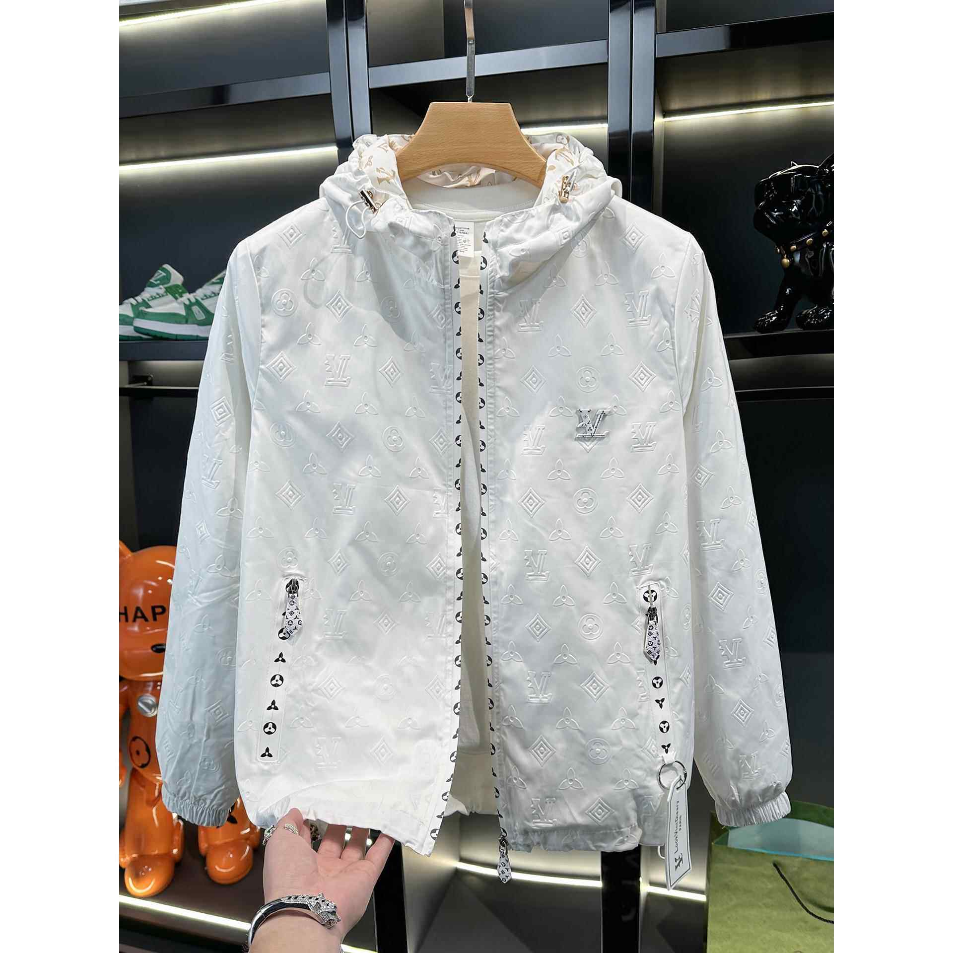 Mostarsea~春秋季时尚连帽夹克男潮流百搭休闲高级感轻奢印花外套