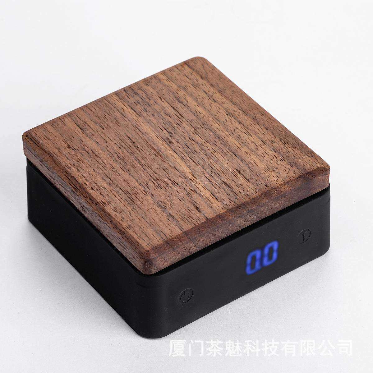 电子秤家用小型精准克称创意实木便携茶称电子量茶称茶器食物称