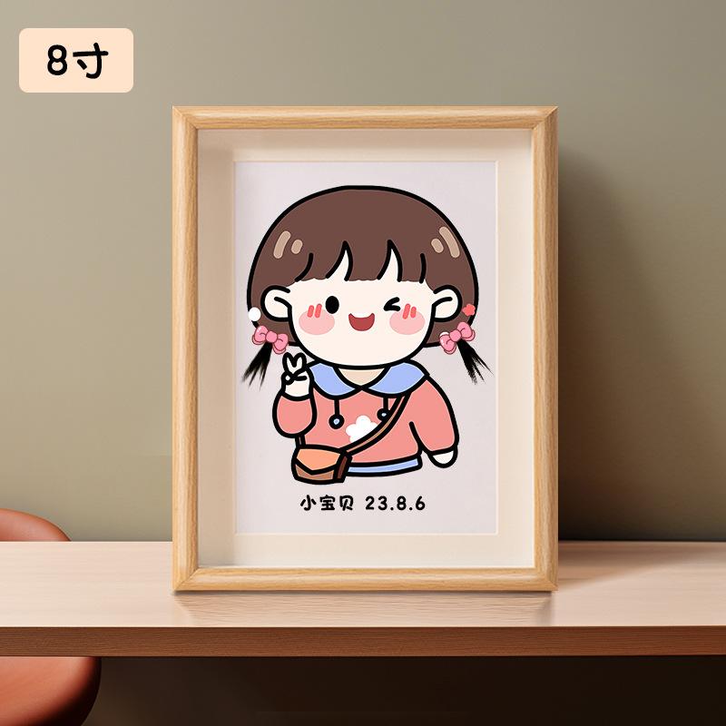 纪念品diy宝宝胎发DIY亲子装饰画