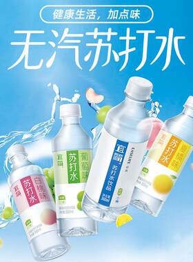 宜简苏打水整箱24瓶弱碱性水无汽无糖0脂0卡饮料360ml*12瓶*2箱