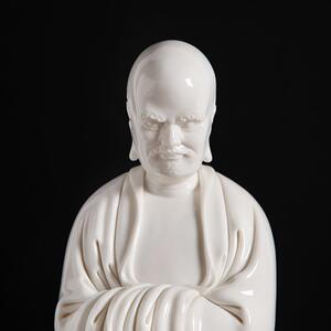 德化陶瓷 一苇渡江 桌面摆件 客厅装饰玄关电视柜工艺品家居饰品