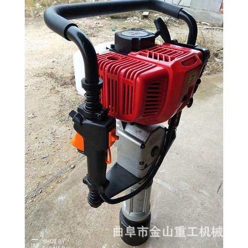 新品汽油防汛打桩机手提式方管打桩机新型汽油围栏打桩机