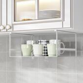 厨房橱柜下挂置物架吊柜下挂架隔板下挂篮吊篮悬挂免打孔收纳架子