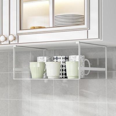 厨房橱柜下挂置物架吊柜下挂架隔板下挂篮吊篮悬挂免打孔收纳架子