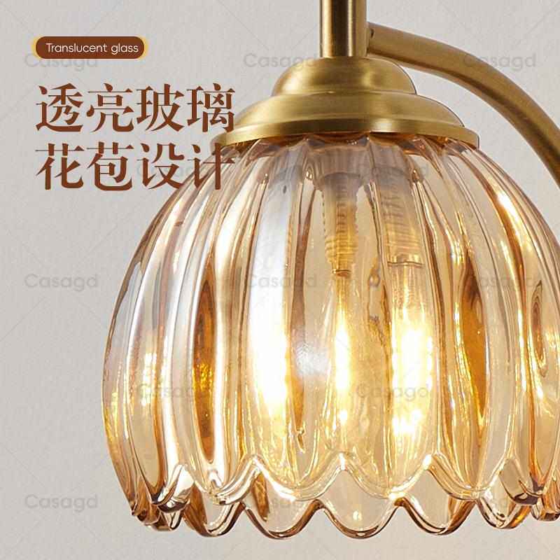 中古风过道壁灯复古玻璃客厅沙发背景墙灯简约过道走廊灯具casagd