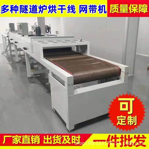 隧道炉烘干线皮带丝印线丝印机五金不锈钢网烤箱烤炉喷油线输送机