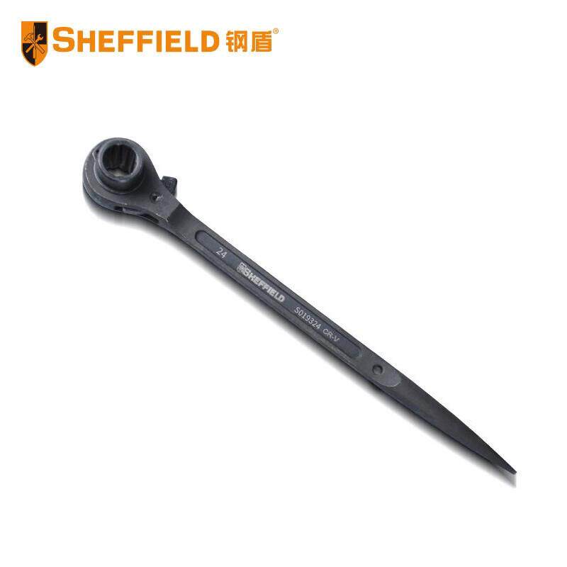 钢盾SHEFFIELDS019310公制双口尖尾棘轮扳手10X12mm五金汽修