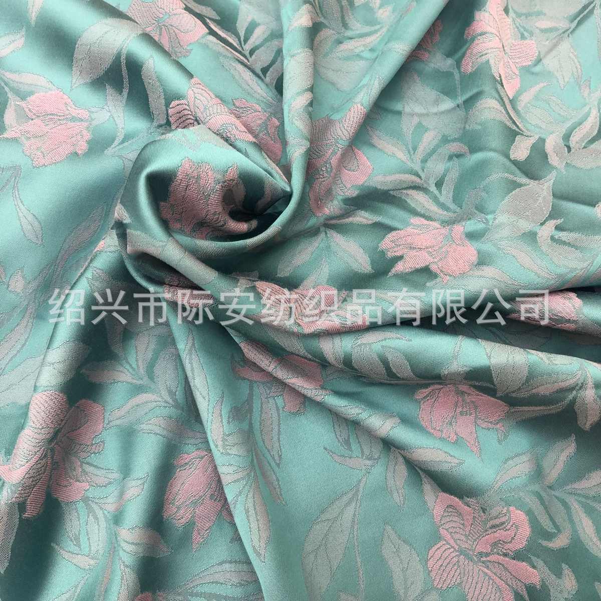 卡特兰微弹提花面料人棉弹力汉服布料旗袍面料吊带连衣裙女装时装