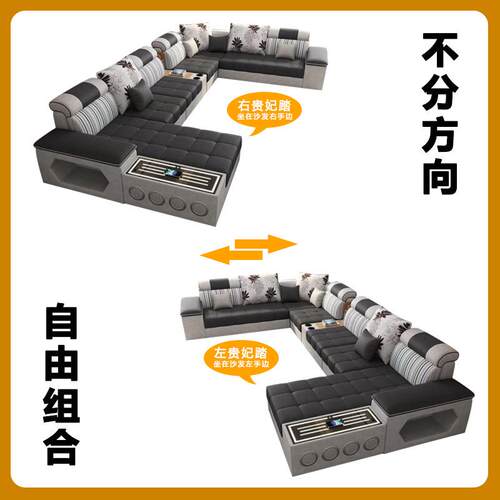 2025厅新款鹰猫抓皮家庭客贵组合户型简约现代妃猫抓布艺布大艺沙