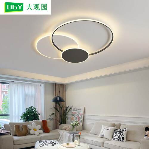客厅灯吸顶灯北欧极简圆形卧室灯LED灯现代简约大气客厅主灯 L263