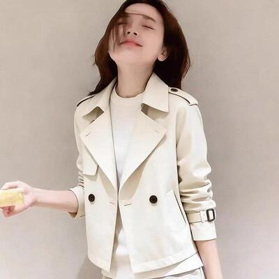 2026春季新款今年流行爆款独特漂亮巨好看的小个子短版风衣外套女