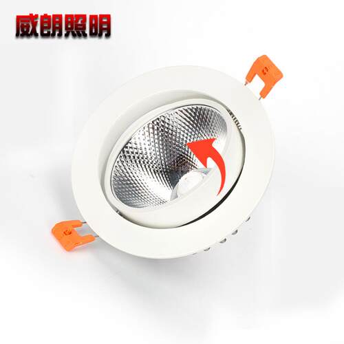 LED嵌入式天花灯COB筒灯220v家用客厅吊顶牛眼灯射灯桶灯孔灯