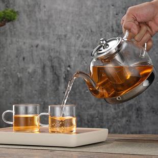 电磁炉烧水壶耐热玻璃电陶炉煮茶壶家用茶具过滤泡茶加热壶 玻润