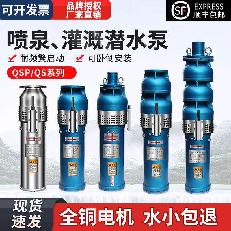 QSP喷泉专用潜水泵音乐景观园林假山社区喷泉泵QS农用灌溉抽水泵