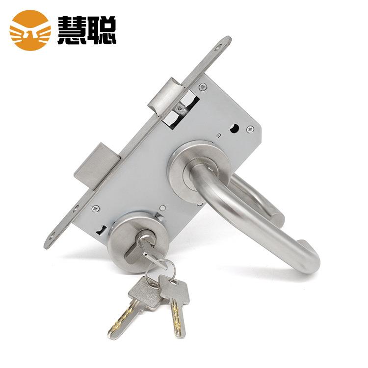 慧聪3043008双弯不钢分锈体HC30锁8执手锁双弯把手室内门0办公门