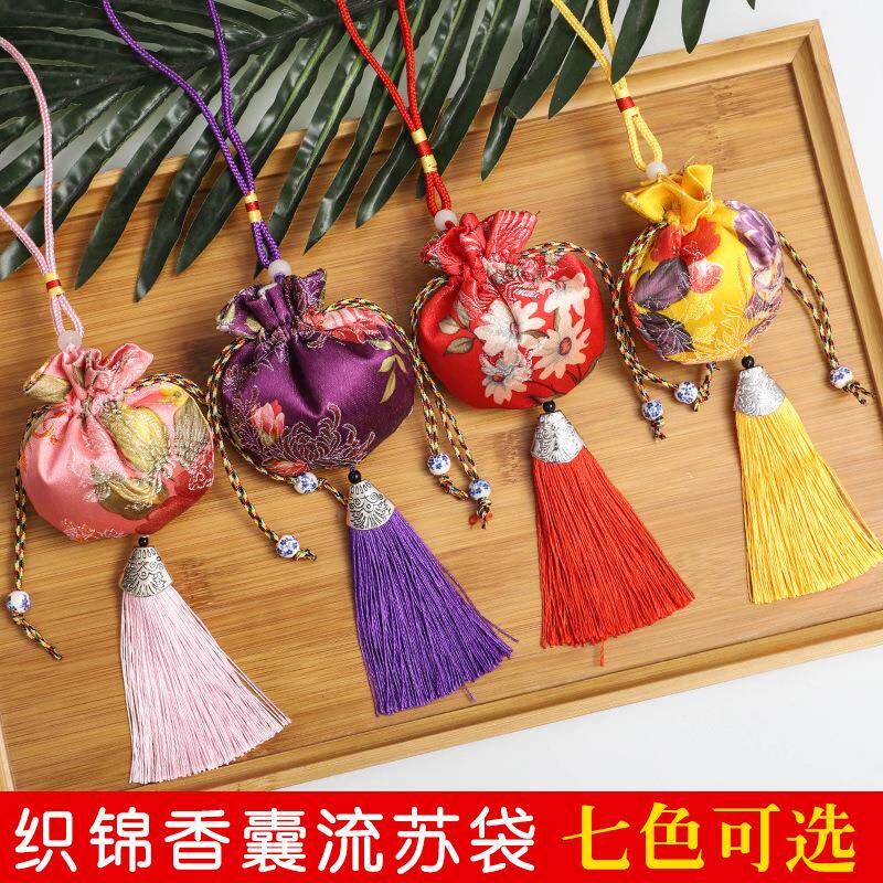 端午节荷花包古风刺绣厂家香包香囊空袋子高档随身汽车小挂件